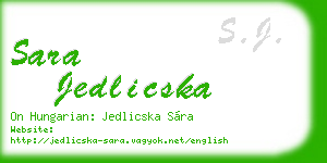 sara jedlicska business card