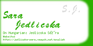 sara jedlicska business card